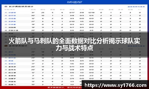 火箭队与马刺队的全面数据对比分析揭示球队实力与战术特点